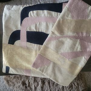 West Elm Set of 2 Embroidered Metallic Throw Pillows